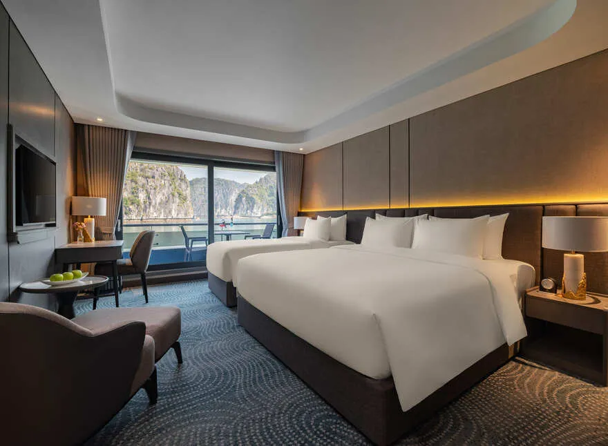 Senior Triple Suite Sea View with Private Balcony