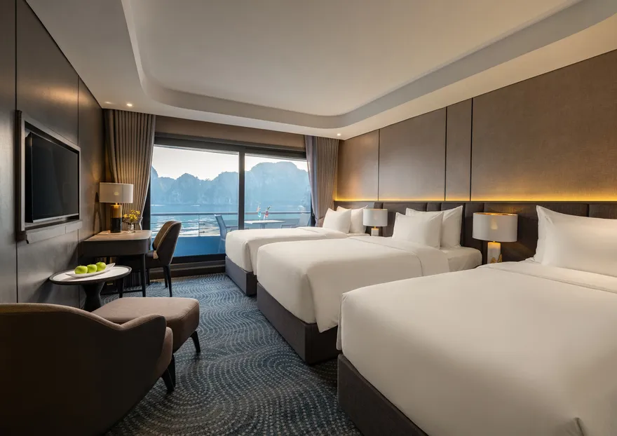 Senior Triple Suite Sea View with Private Balcony